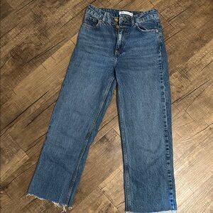 Zara Classic Denim Wide-Leg Jeans